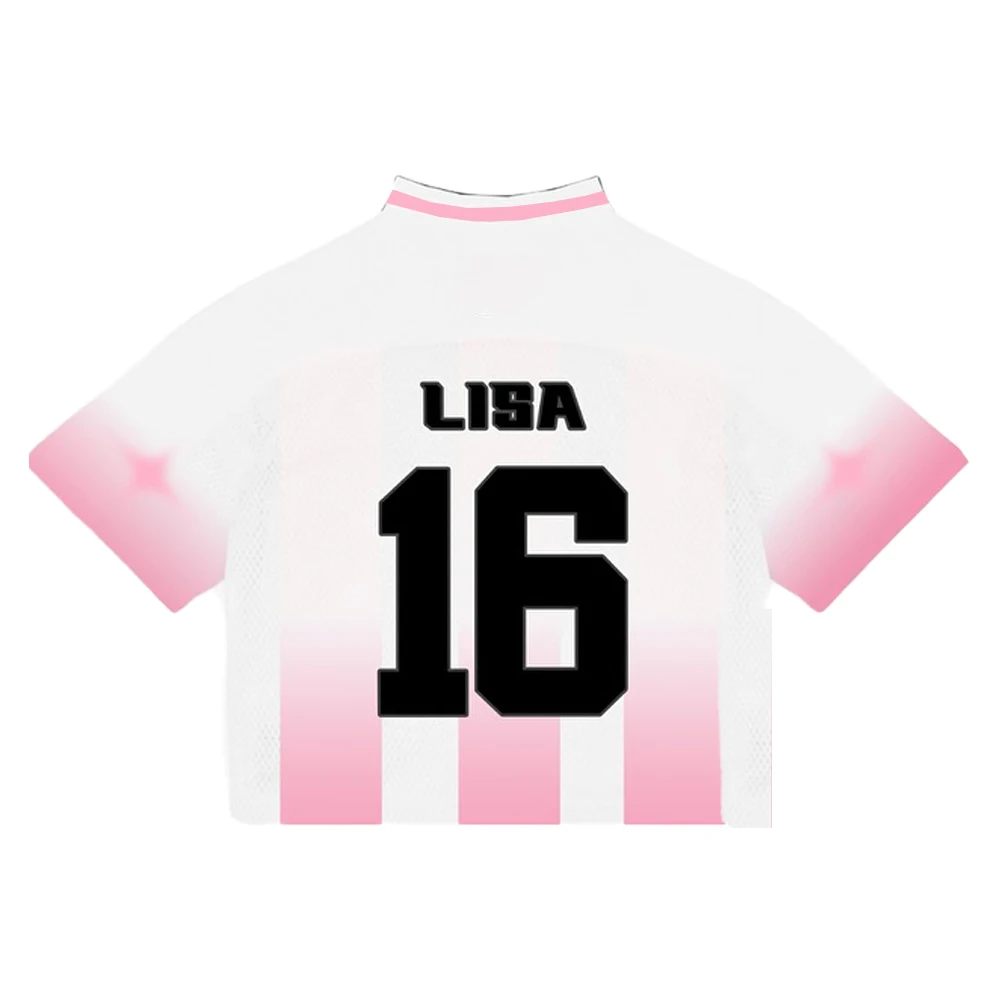 ROSÉ Y2K جديد الكورية فتاة مجموعة رسالة مطبوعة مروحة قميص الحفل قميص Ins موضة الاتجاه المتضخم المرأة رداء علوي مريح غير رسمي #2