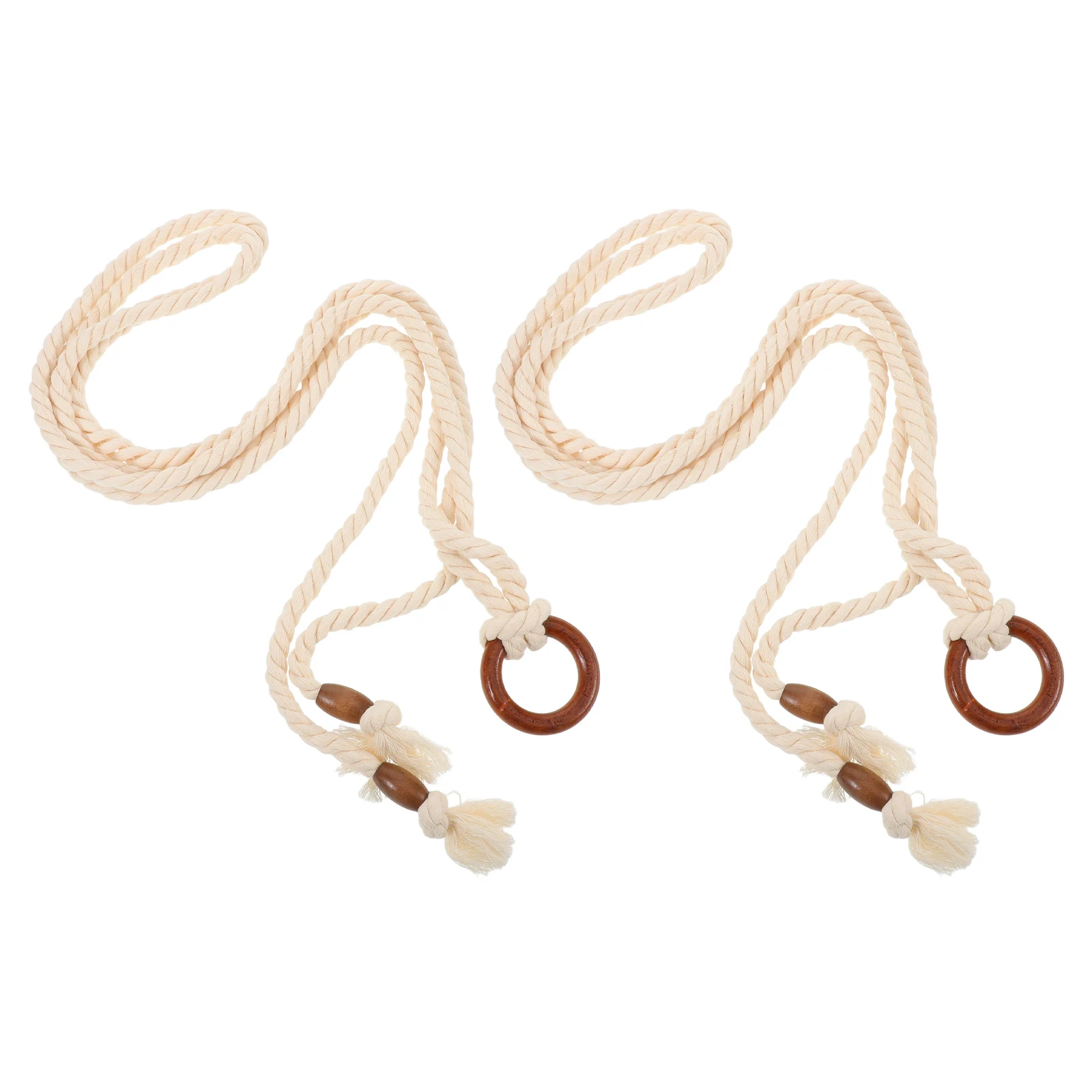 

2pcs Cotton Braided Waist Belt Women Adjustable Tassel Fringe Medieval Boho Woven Belt For Skirts Costumes Retro Vintage