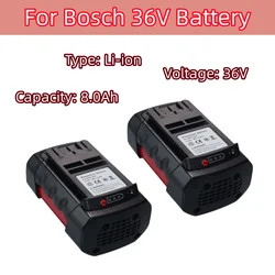 36V 8.0AH Lithium-Ion Rechargeable Battery for Bosch BAT810 BAT840 D-70771 BAT836 BAT818 2607336003 Replacement Tools Batteries