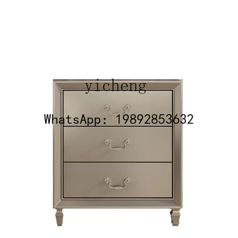 z7 solid wood light luxury three-pump bedside table bedroom bedside table modern simple locker