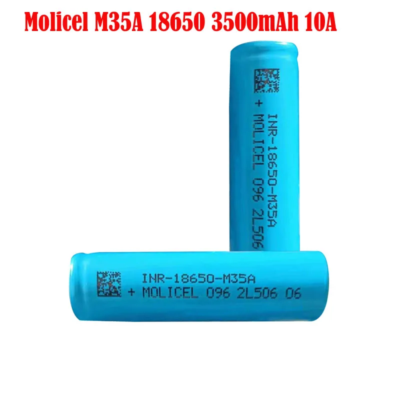 10pcs/lot Molicel 18650 M35A 3500mah Battery 10A Current Discharge 3.6V INR18650 Rechargeable Batteries Li-ion Cells