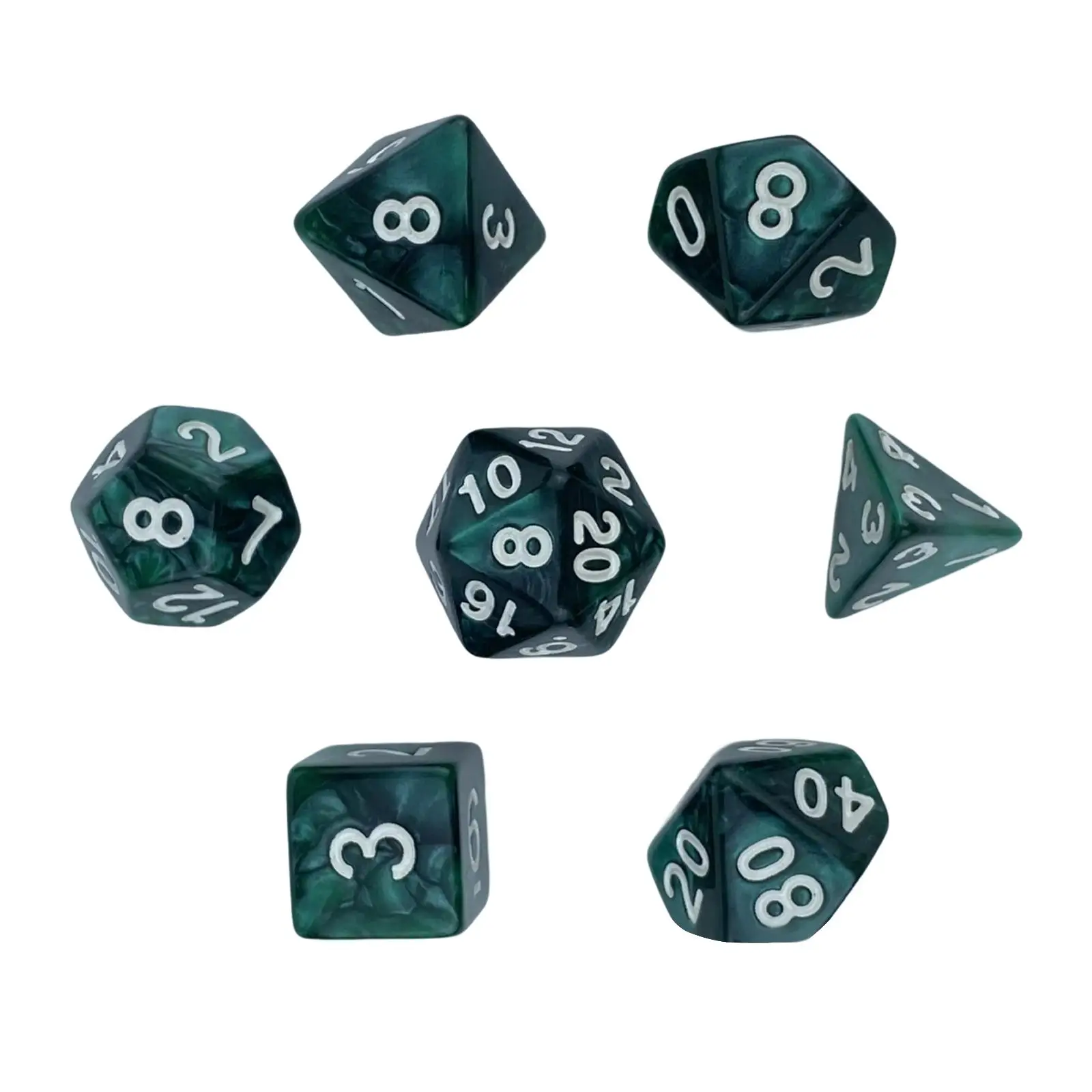 70 Pieces Acrylic Polyhedral Dice ,Entertainment Toy ,Table Games with Storage