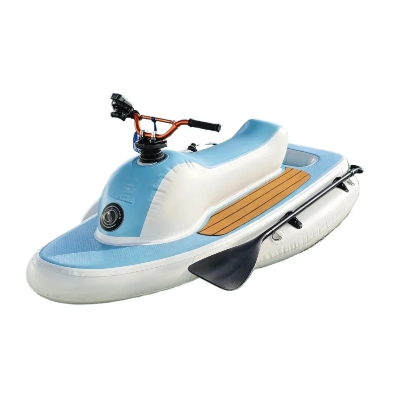 Outdoor leisure inflatable water bike electric motorboat suitable for beach resort entertainment projects