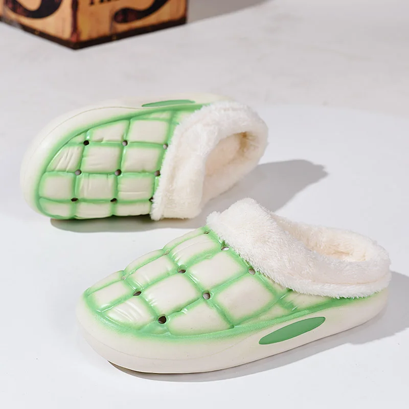 Wearable Cotton Slippers Cozy Warm Inner Soft Touch Upper Stable Anti Slip Sole Comfort House Footwear for Home Daily Leisure