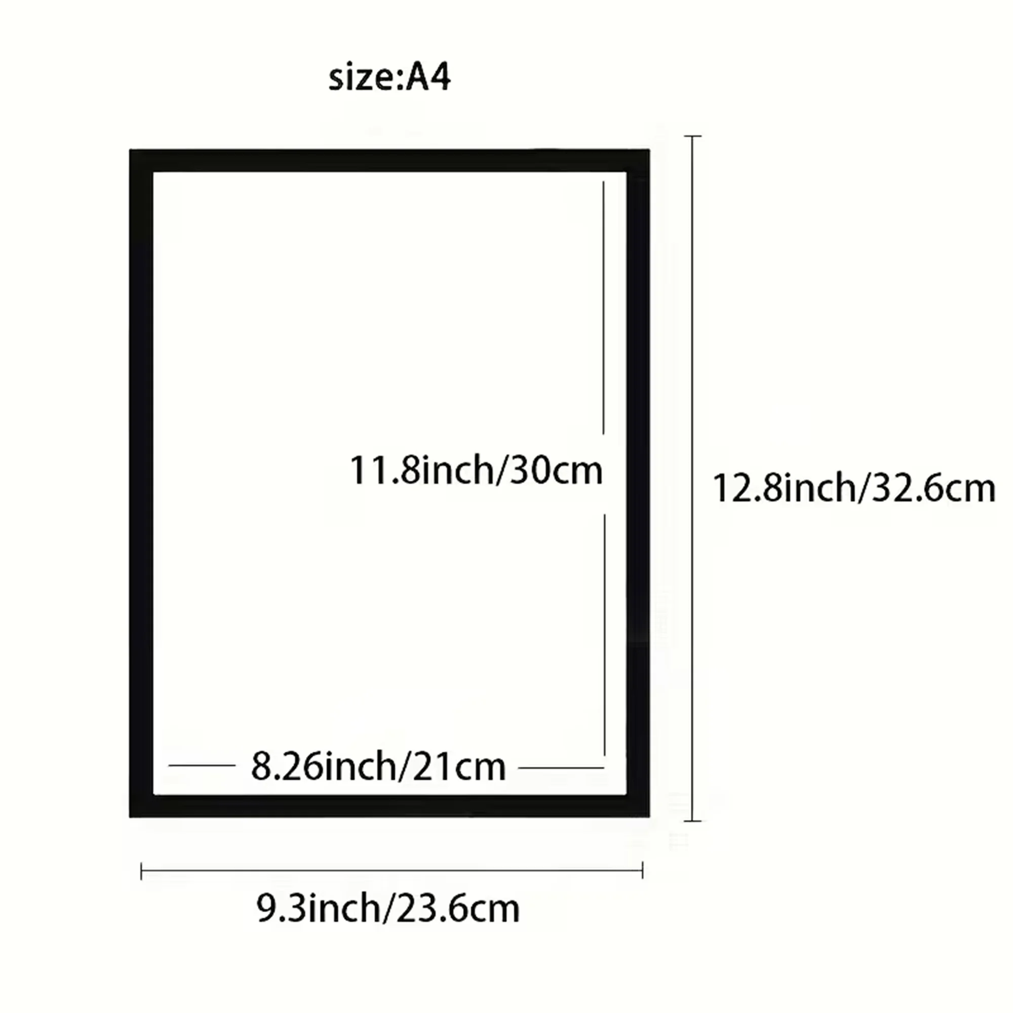 Magnetic Wall Frame A4 Self Adhesive No Punch Display Frame Wall Poster Frame Art Wall Sticker Frame Home Office Decor view 2
