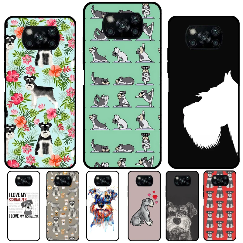 Cartoon Schnauzer Dog For Xiaomi 13 11T 12T Pro 12X 12 Lite Case For POCO F5 X3 X5 Pro F4 X4 GT C40 M5s F3 Coque