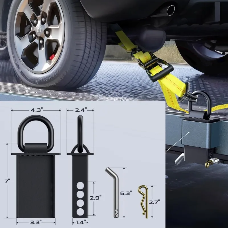 Trailer Car Tie Down with Stake Bag D-Ring, 2