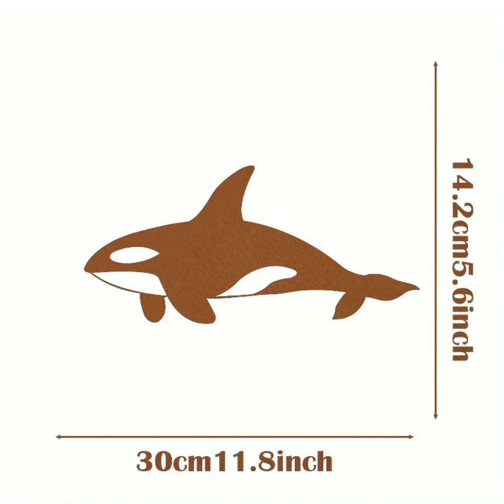 Gorgeous 1pc Whale Pattern Black Metal Wall Decoration – Stun Your Home with Whale Splendor. Splendid for Wall Hanging