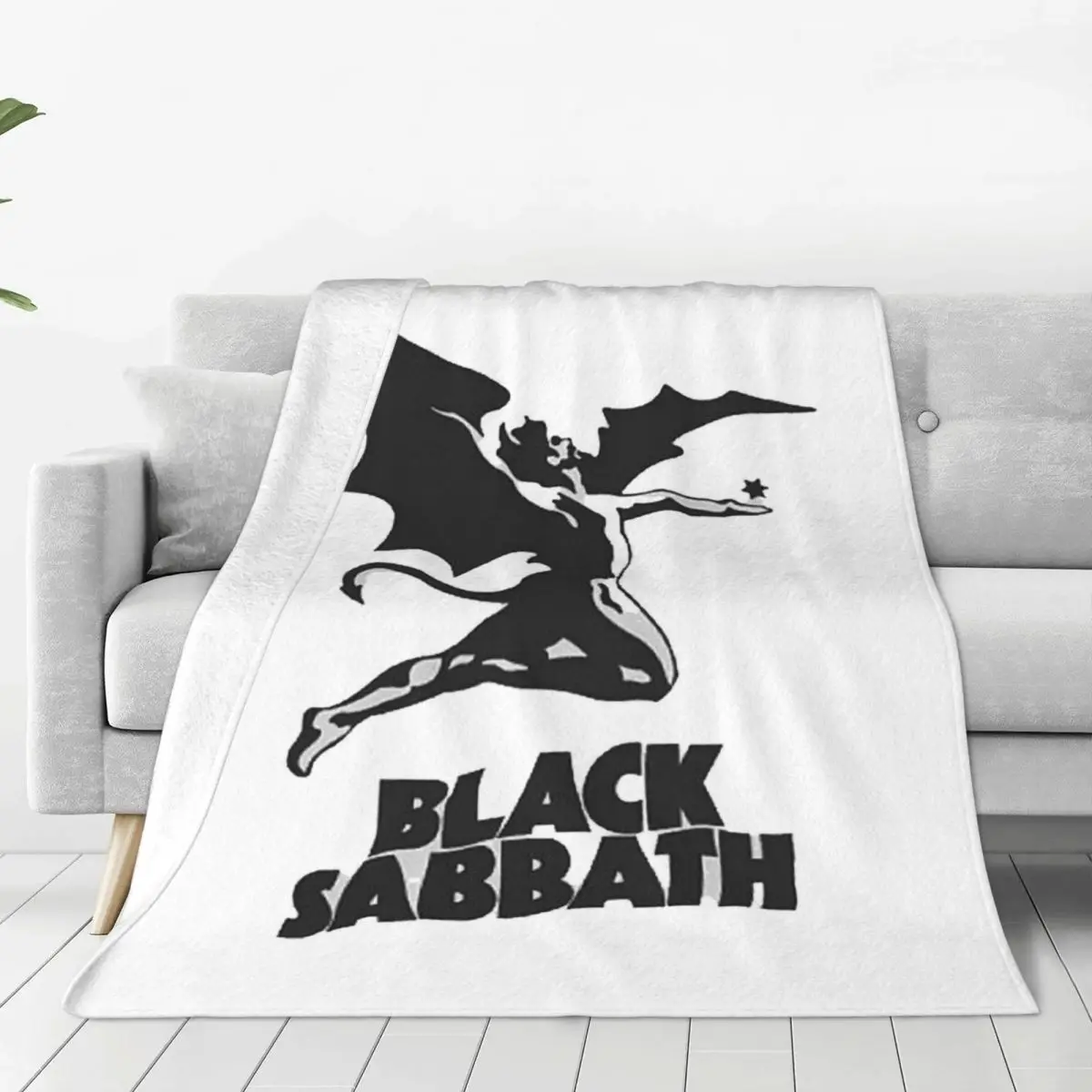 B-Black Sabbaths Flannel Blanket Rock Music Album Soft Warm Throw Blanket for Couch Bed Picnic Cute Bedspread Sofa Bed Cover