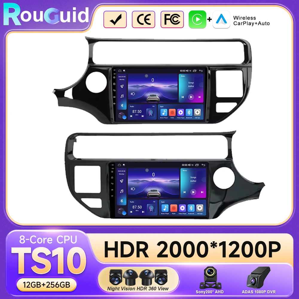 

Автомагнитола Android 16 для Kia Rio 4 K3 2011-2015, мультимедийная система без 2DIN, 4G, Wi-Fi, Bluetooth, GPS-навигация, CarPlay, головное устройство, RHD, стереосистема для авто