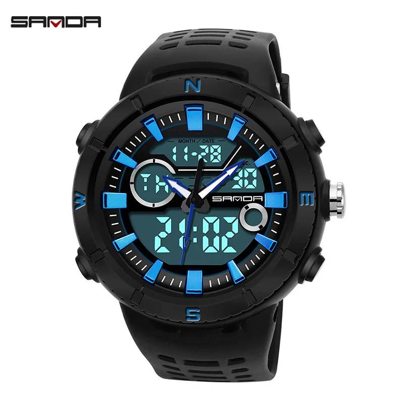 Free Shipping OUTLETSSanda Electronic Watch Male Junior High School Student Youth Waterproof Special Forces Same Fashion Trend S