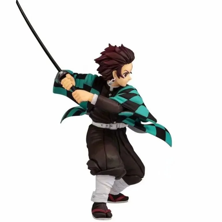 1ban Prize Anime Zwaardvechter Figuur Jongen met Zonneblad en Geruit Haori Officiële Stijl Collectible Model Toy