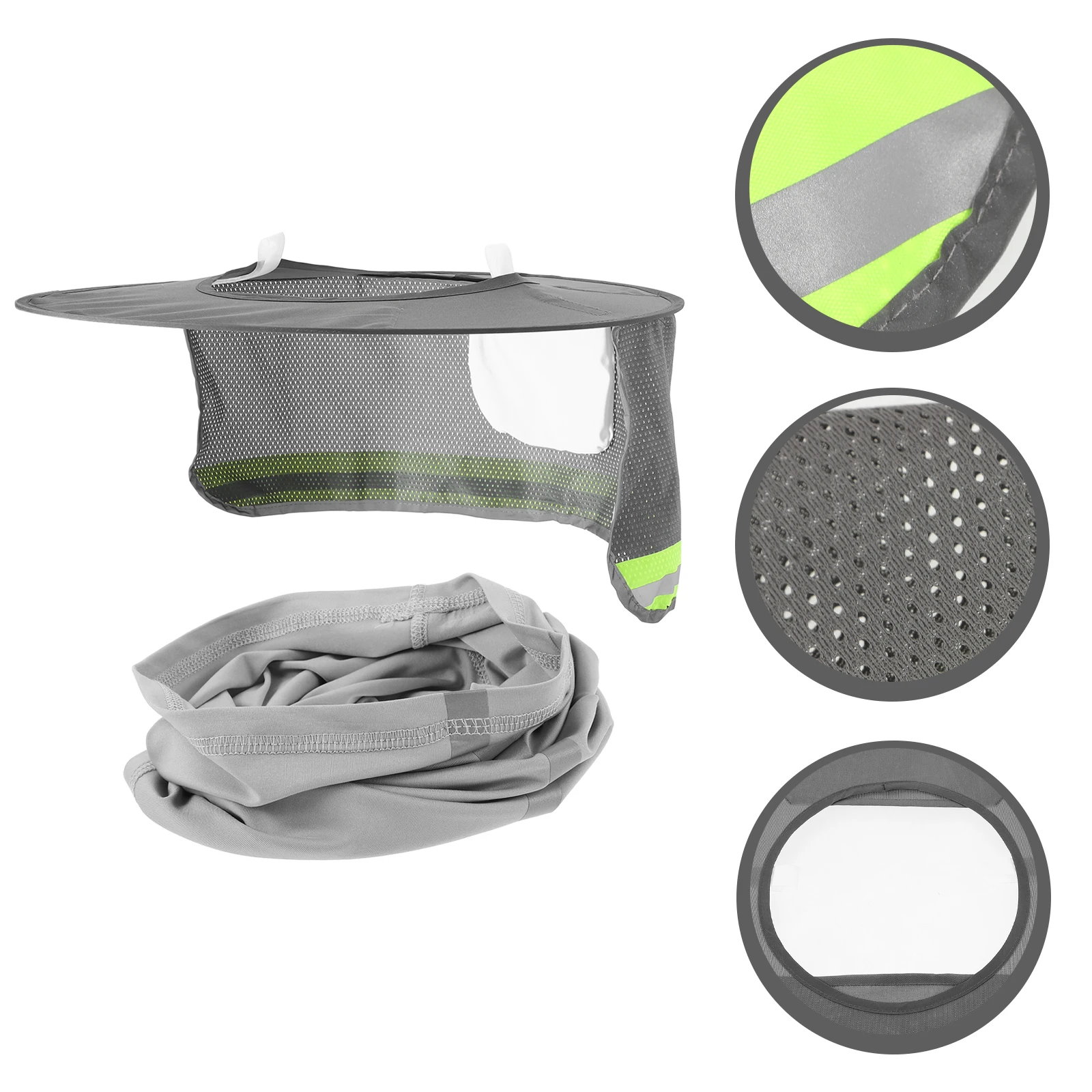

1 set Hard Hat Sun Shade Full Brim Visor With Neck Shield Uv Protection Mesh Cover For Construction Safety Accessories