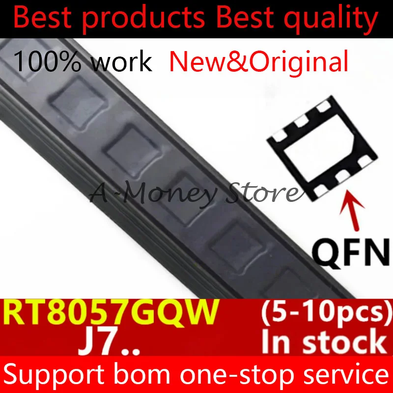 

(5-10pcs)RT8057 RT8057GQW (J73 J7X J7W J7R) QFN-6