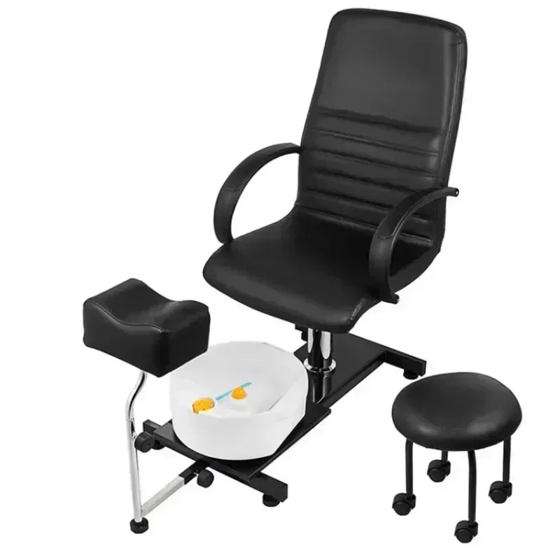 Kursi pedikur hidrolik profesional dengan baskom pijat kursi Salon kuku Spa