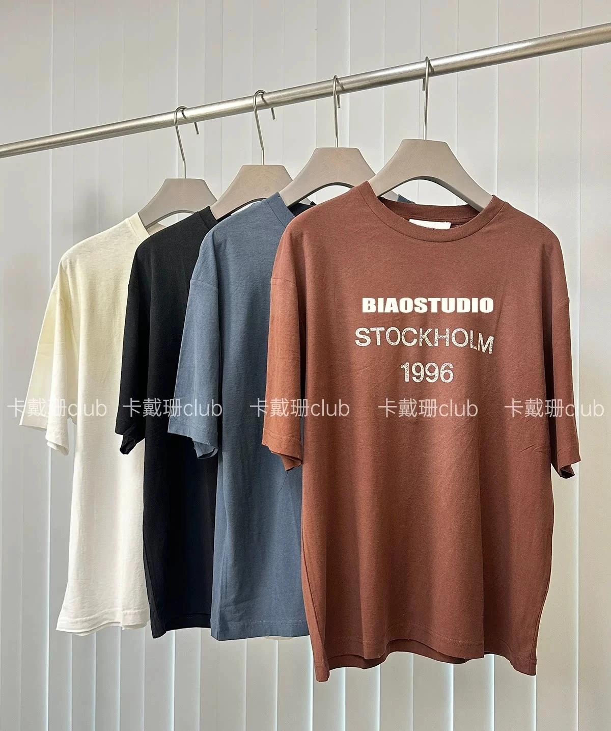

AC Classic 1996 Alphabet Printing Spray Ma Liu Old Short Sleeve Dyeing T-Shirt