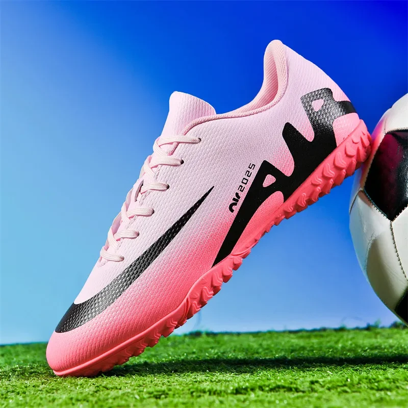 Men Football Shoes Society Soccer Shoes Sneaker Studded Sports Match Resistant Non Slip Ultralight Long Spikes Football Boots