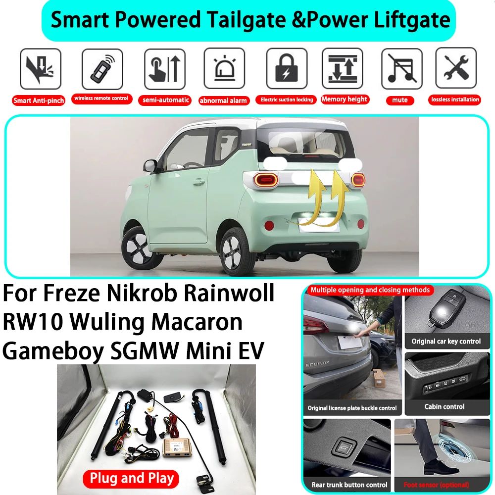 

for Freze Nikrob Rainwoll RW10 Wuling Macaron Gameboy SGMW Mini EV Smart Automatic Powered Tailgate Electric Power Tailgate Lift