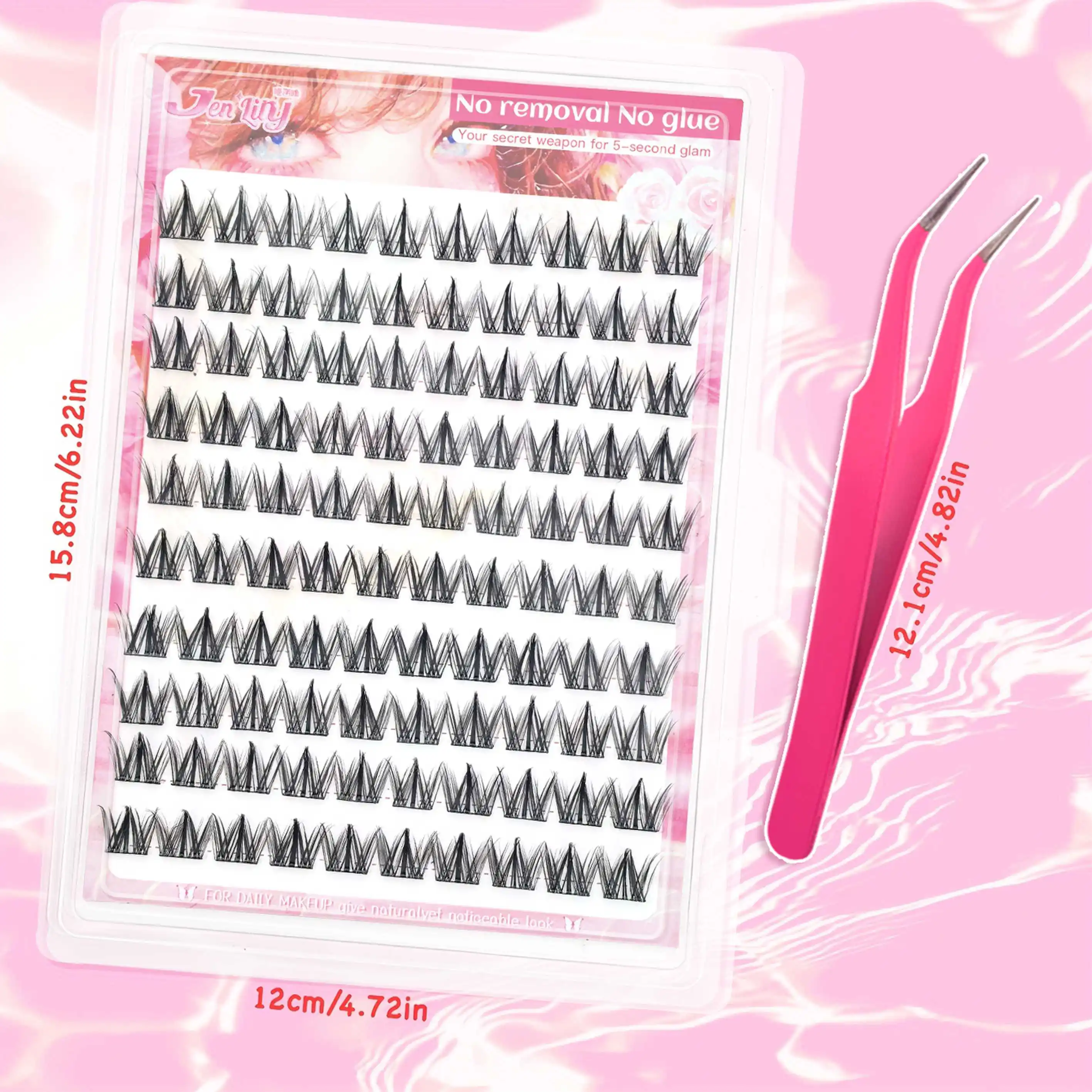 ชุดต่อขนตาปลอมสไตล์เกาหลี: 100 ช่อแบบติดเอง นุ่มเป็นพิเศษและดูเป็นธรรมชาติเพื่อการสวมใส่ทุกวันที่ไม่ยุ่งยาก!