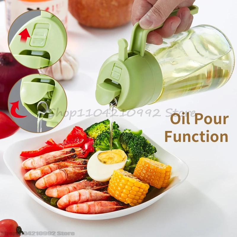 Oil Spray Plastic Household Kitchen Oil Spray Bottle Nebulizing Mist Filling Cooking Dual Use BBQ Camping Large Capacity