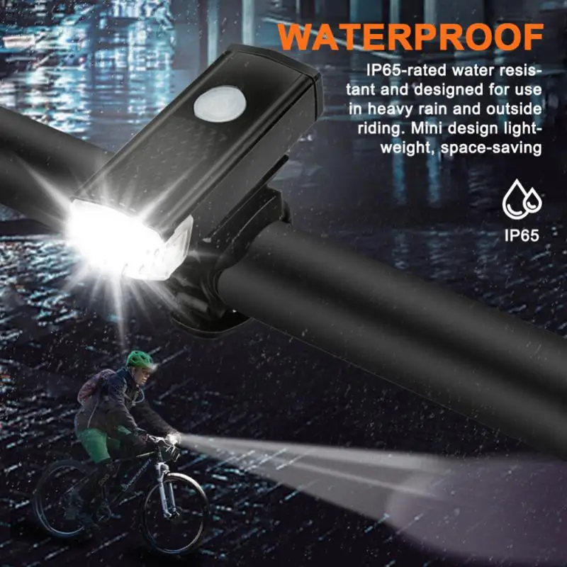 Bike Light USB Rechargeable 300 Lumens 3 Modes Bicycle Lamp Light Front Headlight Bike Bicycle LED Flashlight Lantern