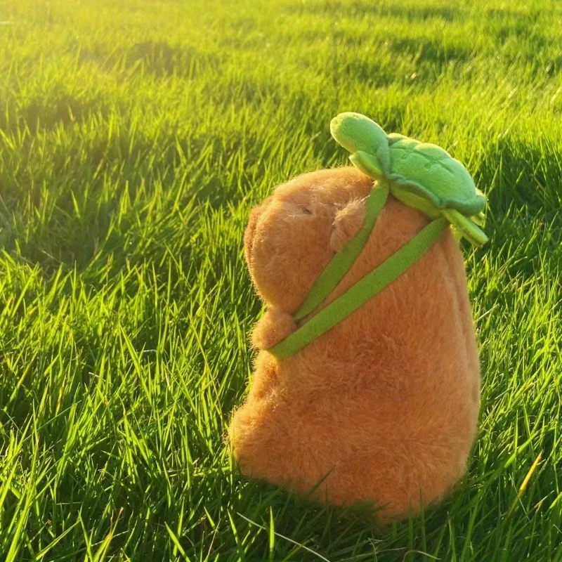 Animali di peluche capibara, giocattoli di peluche Hamburger capibara, simpatici cappelli con cappello di compleanno peluche, miglior regalo di festa per i bambini