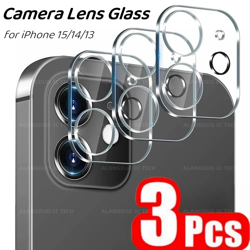 3PCS Camera Lens Protector for iPhone 16 15 14 13 Pro Max 14 15 plus Back Lens Tempered Glass for iphone 15pro lens Cap Cover