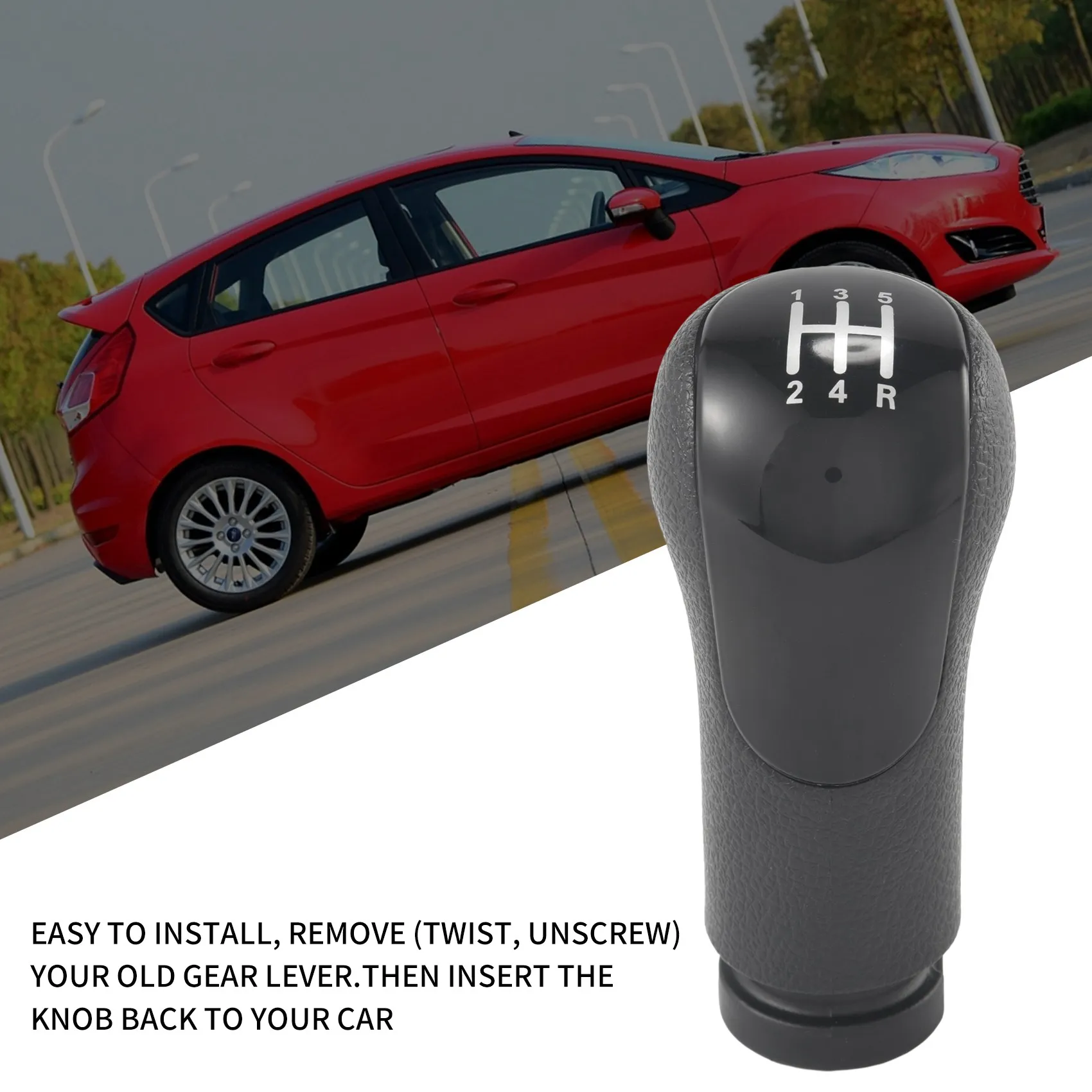 

Car 5-Speed Gear Shift Knob Shifter Lever Handball For Ford Fiesta Fusion Transit Connect 2S6R7217AC 1151765