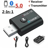 Bluetooth 5.0 Audio Transmitter Receiver 3.5mm AUX Jack RCA USB Dongle Stereo Wireless Adapter for TV Car Kit Speaker Headphone