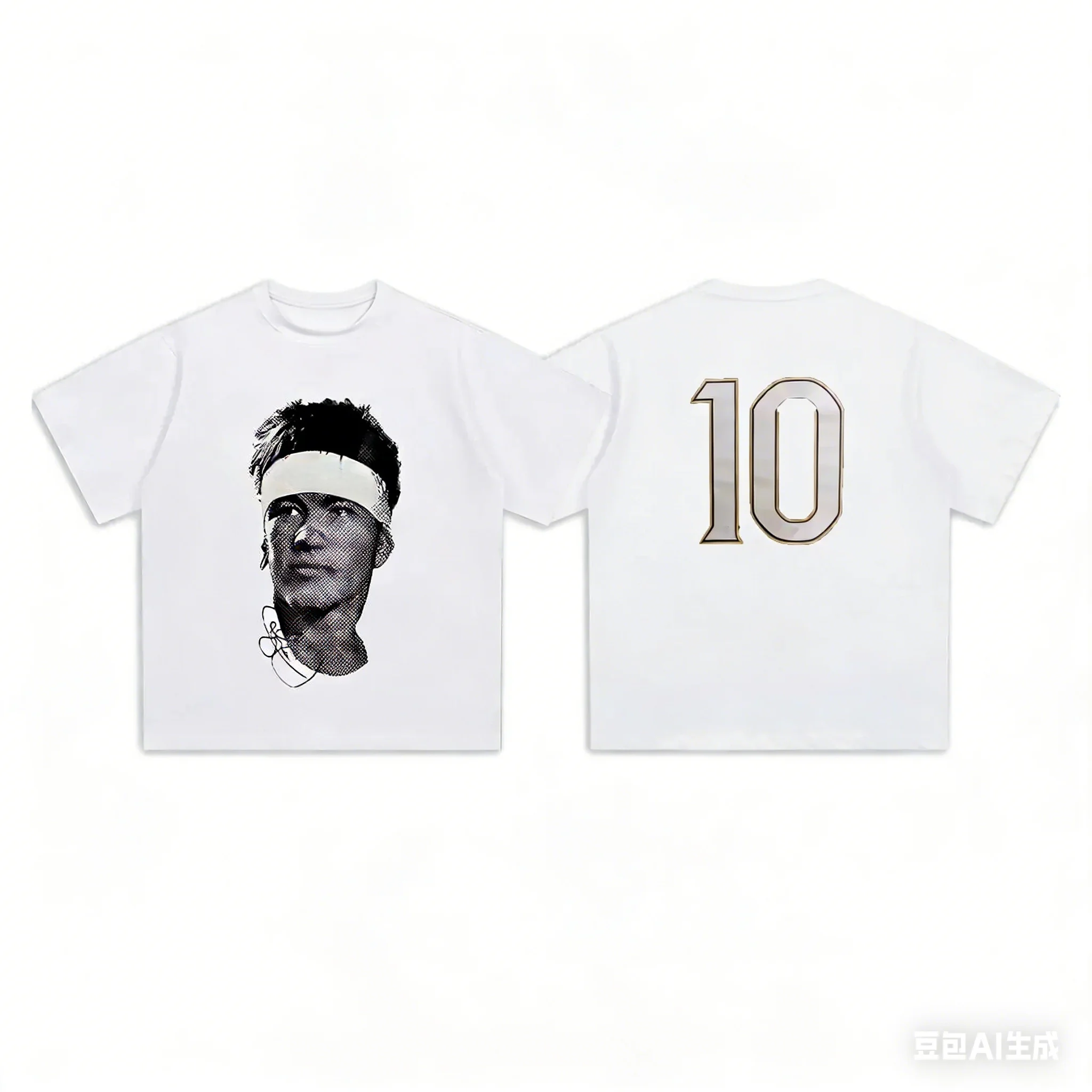 Adult and Children's Star Soccer Pure Cotton Short-sleeve Shirt for Watching Games, Exclusive Collection for Long-time Fans