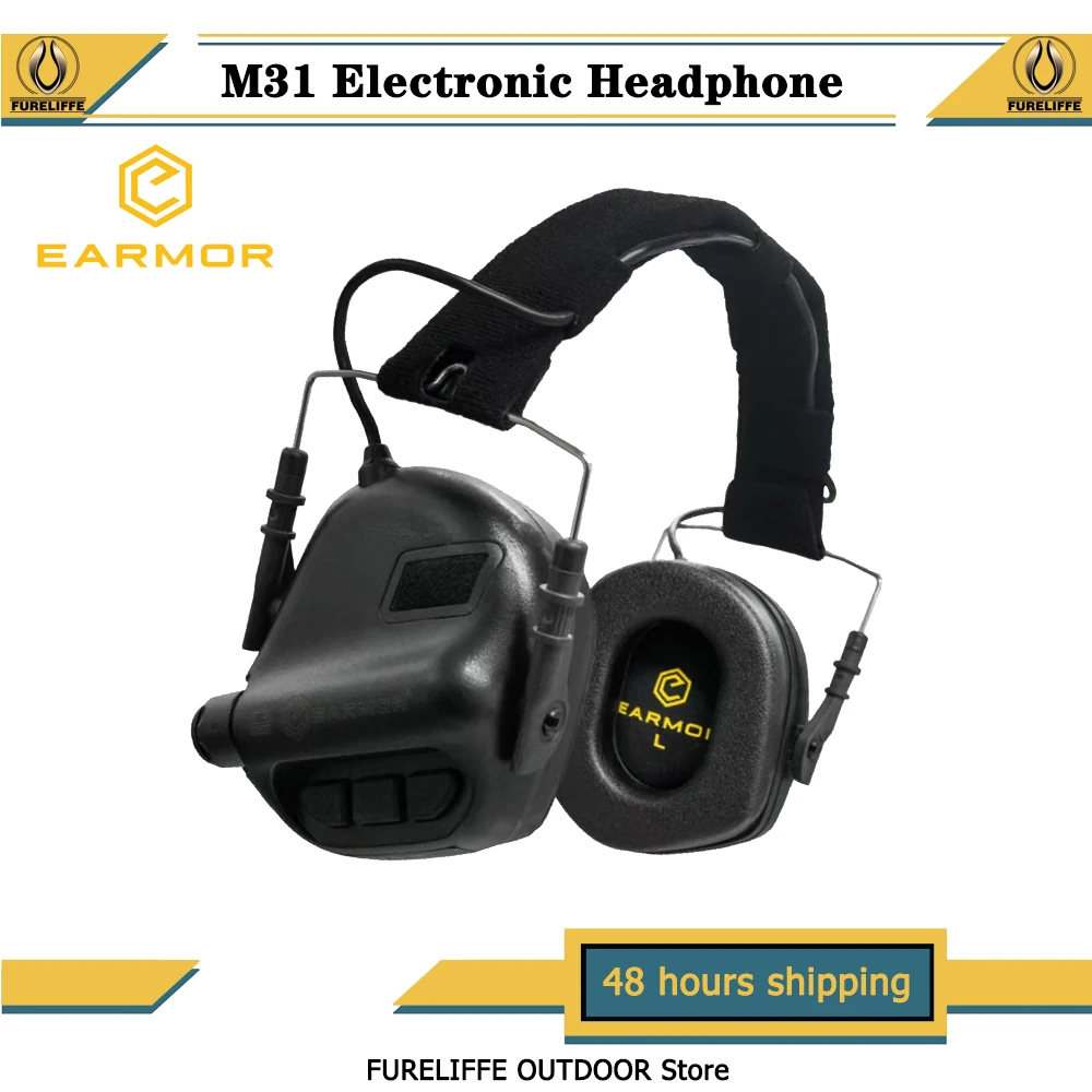 

EARMOR M31 Electronic Communication Noise Canceling Headset,NRR 22,Waterproof IPX-5 Outdoor Hunting Hearing Protection Earmuffs