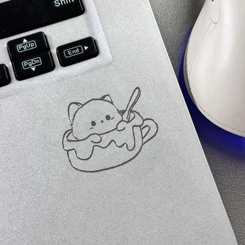 สติกเกอร์โลหะ 3 มิติ กันน้ำ สำหรับตกแต่งเคสมือถือ แล็ปท็อป สไตล์สร้างสรรค์ สวยงาม ลายการ์ตูนสาวน้อยและแมว