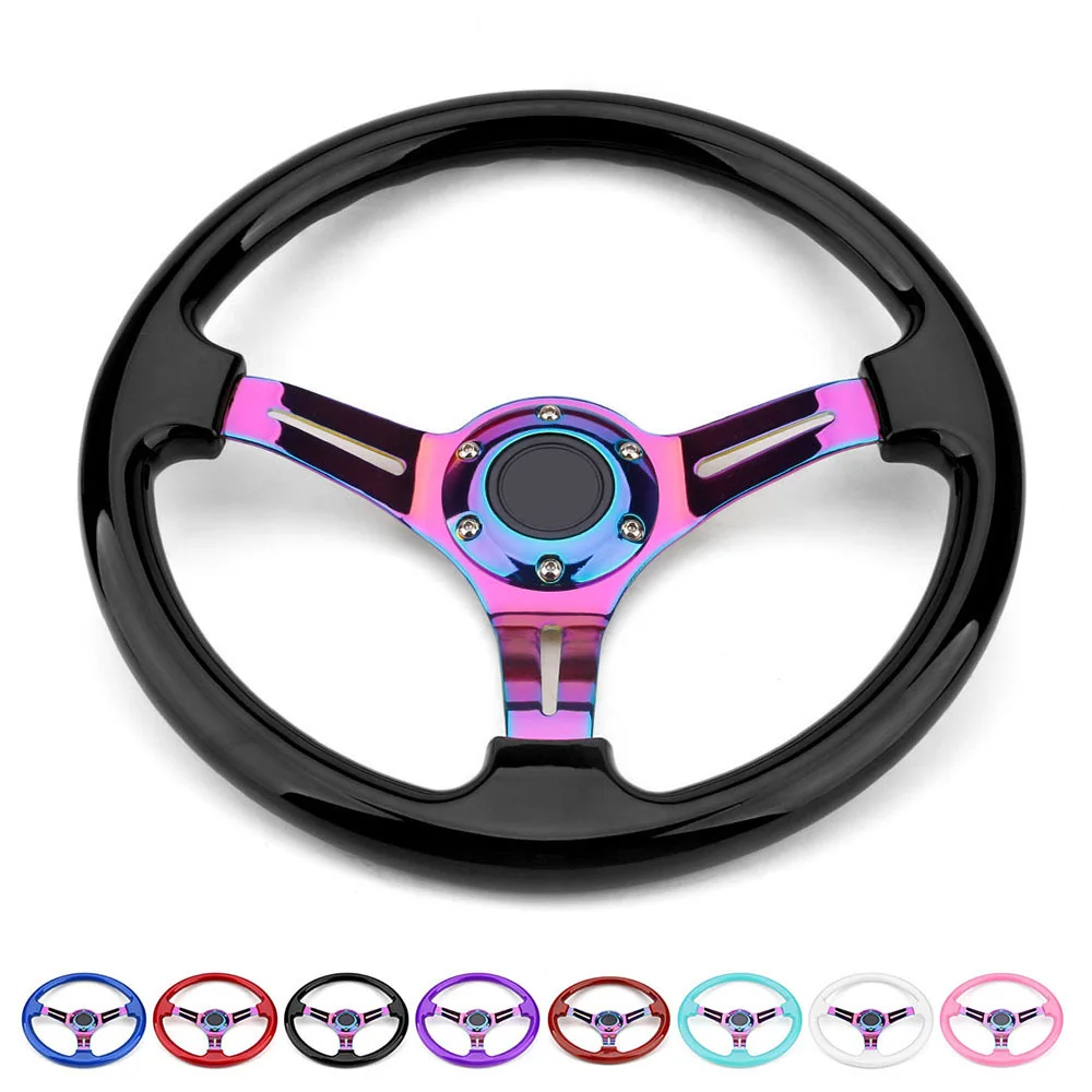 ABS 14 Inch 350MM Universal Car Modified Personality Cool Racing Competition Steering Wheel Drifting Racing Sport Steering Wheel