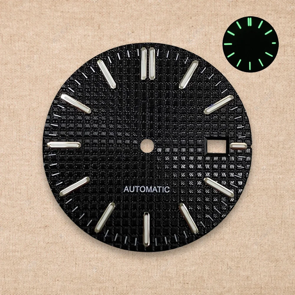 31.8mm S Logo Oak Dial Fit NH35 NH36 Automatic Movement Green Luminous High-Quality Watch Modification Accessories