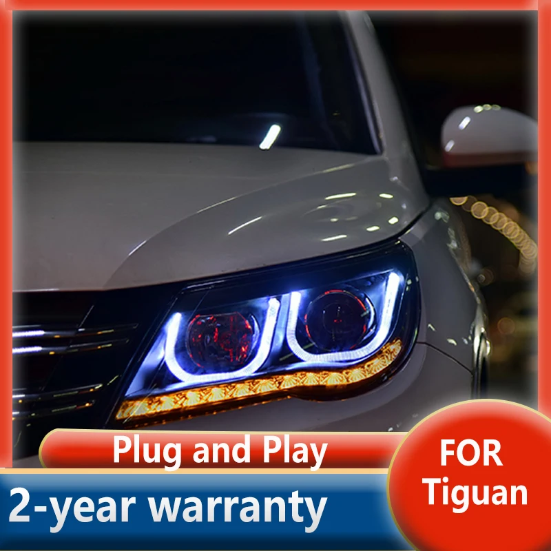 Head Lamp For Tiguan LED Headlight 2009-2012 Headlight DRL  Angel Eye Hid Option Bi Xenon Auto Accessories