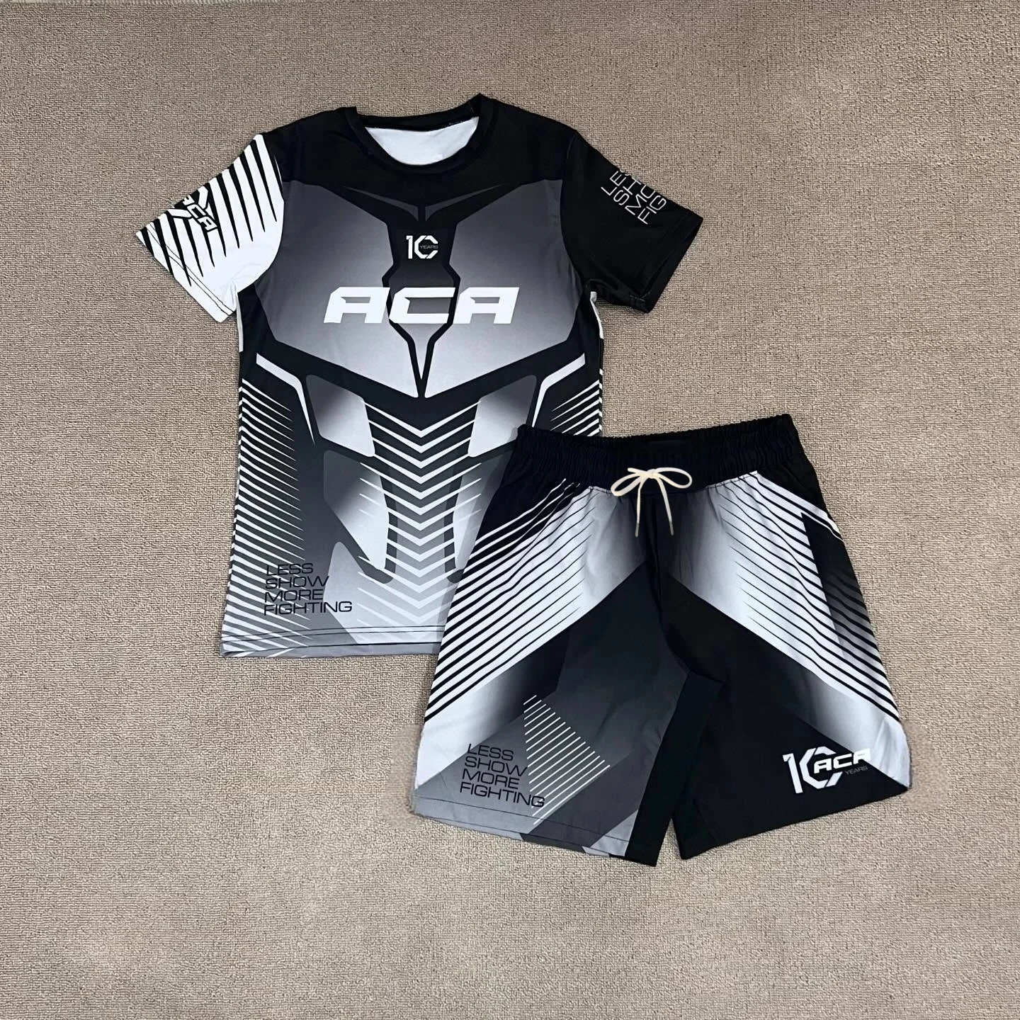 2026 New Competition Edition Men's Breathable Set-Boxing Fighting Tee And Shorts for Wrestling Training Adult and Children's