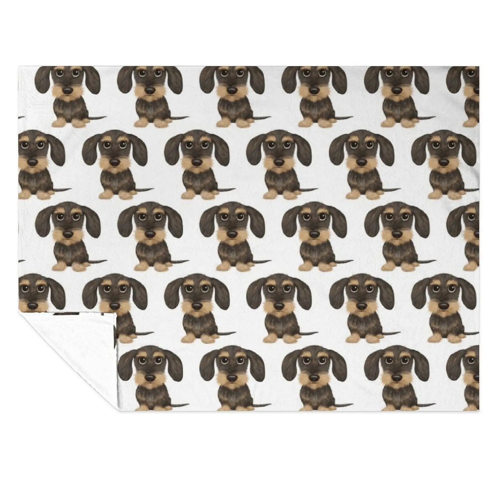 

Wirehaired Dachshund Cute Wire Haired Wiener Dog Wild Boar and Tan Teckel Throw Blanket Fashion Sofas Soft Big Shaggy Blankets