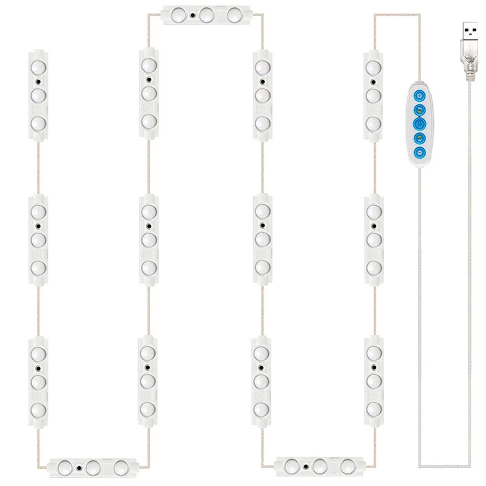 

1Set LED Vanity Mirror Lights Strip Makeup Light for Bathroom Mirror No Wiring Needed Eye Friendly Makeup Lighting