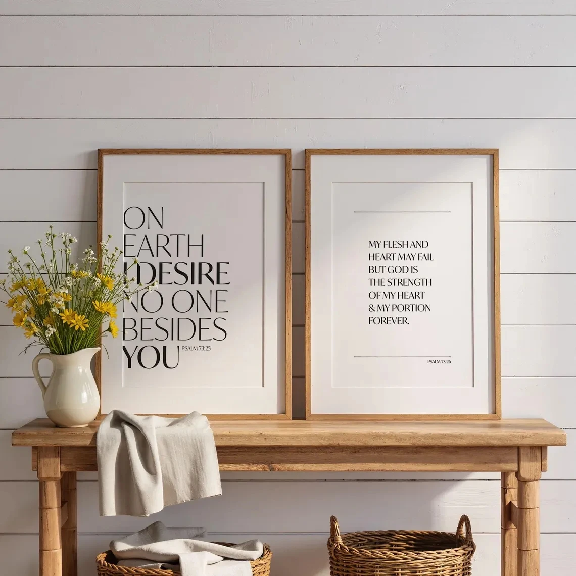 3pcs Modern Christian Scripture Desire No One Beside You Wall Art Print Canvas Painting Poster Picture For LivingRoom Home Decor