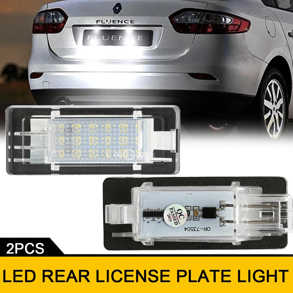 2x Canbus No Error LED Rear License Number Plate Light For Renault Captur Kaptur Espace Fluence Scenic Latitude Laguna Modus Zoe