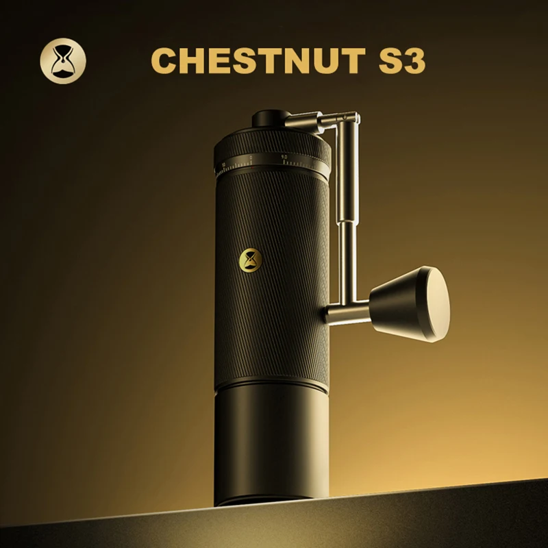 TIMEMORE CHESTNUT S3 Manuelle Kaffeemühle, externe Einstellung, 0,015 mm/Klick, S2C890, Grat im Inneren der Hand, Espressomühle