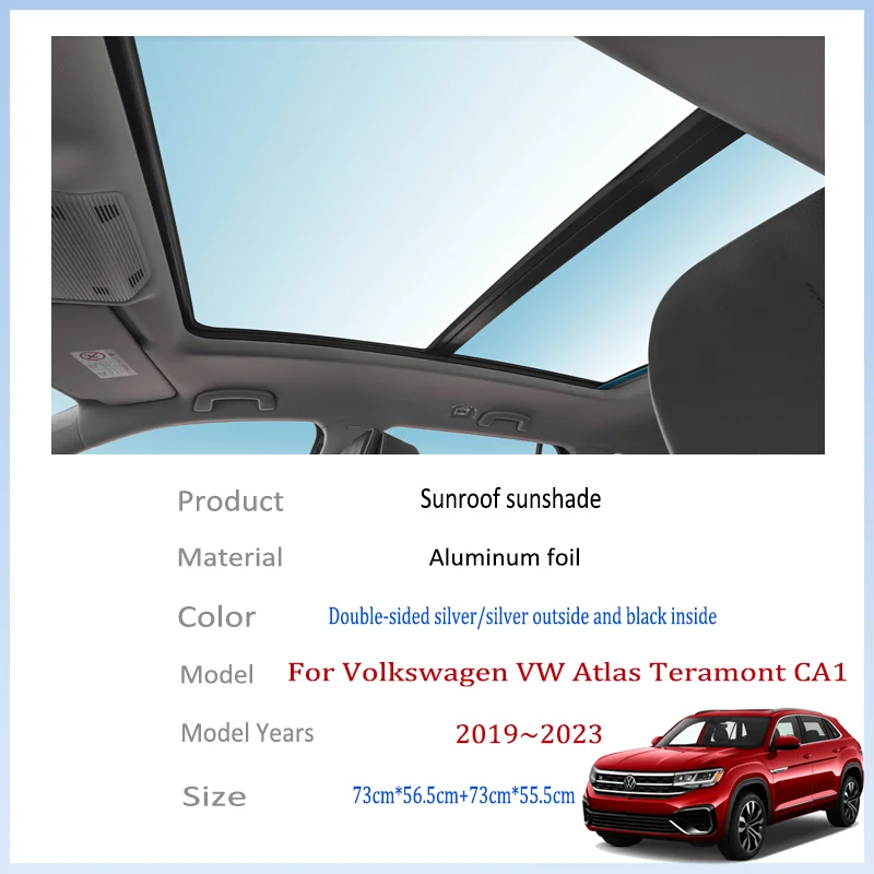 For Volkswagen VW Atlas Teramont CA1 2019~2023 MK1 Car Sun Shades Cover Auto Sunroof Sunshade Protector Anti-UV Heat Accessories - view 2