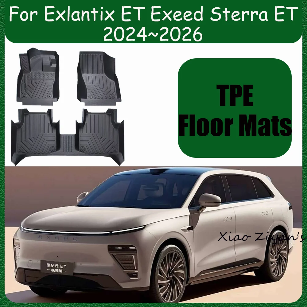 

For Exlantix ET Exeed Sterra ET 2024~2026 2025 LHD Car TPE Floor Mats Scratch Resistant Carpets Pad Interior Accessories