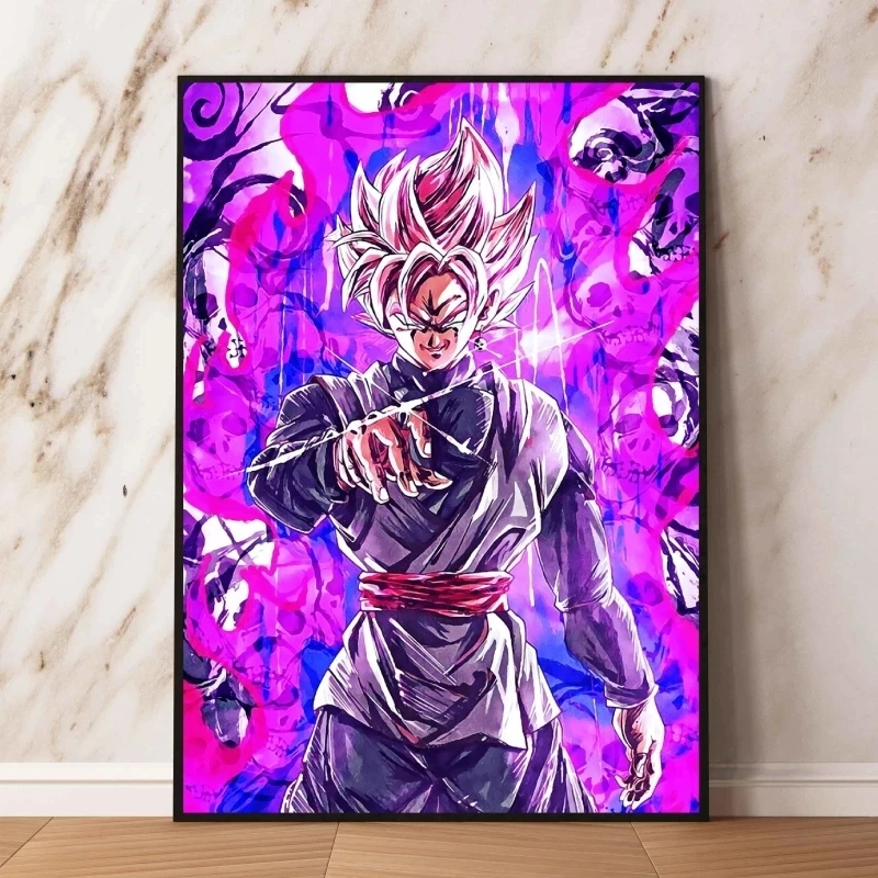 Clássico Anime Dragon Ball Super Saiyan Son Goku Mural Para As Crianças Sala de estar Casa Arte Da Parede Presente Decorativo Estética