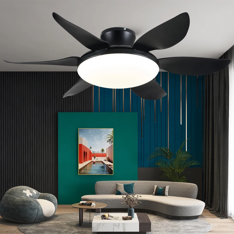 OULALA Fan Light Nordic LED Ceiling Fan Light Modern Minimalist Restaurant, Living Room, Bedroom Commercial Electric Fan