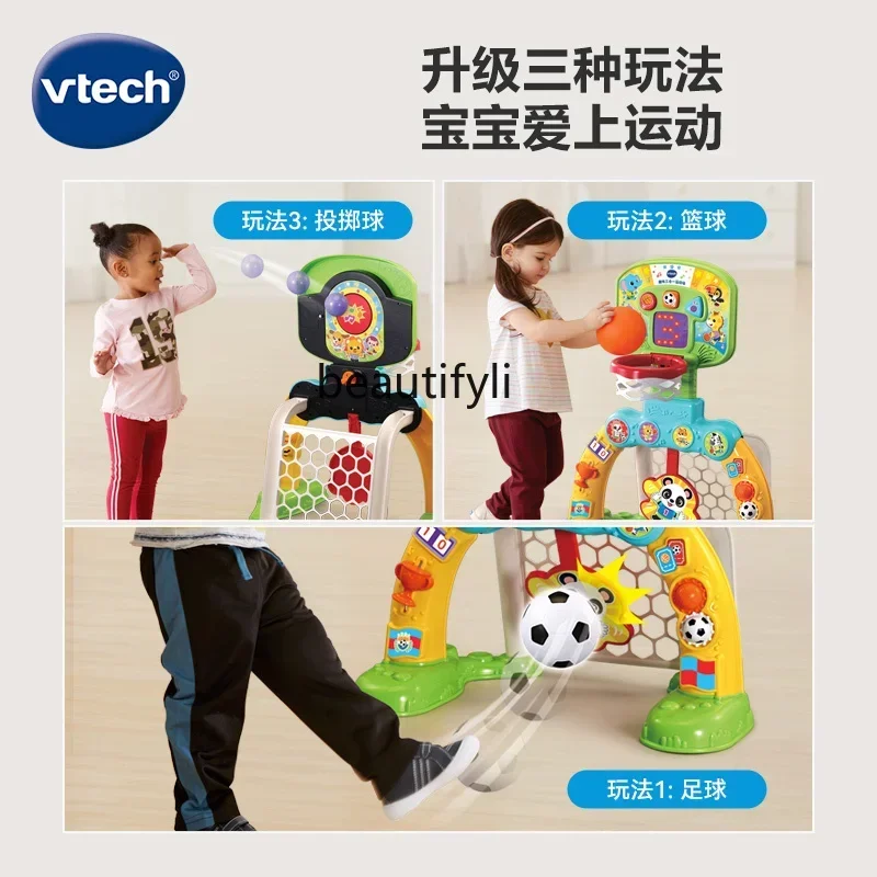 

3 in 1 children's basketball hoop shooting frame playing football baby home indoor sports toy gift