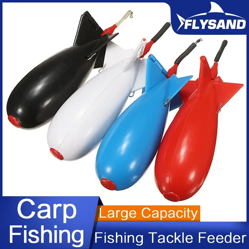 FLYSAND Carp Fishing Large Rockets Bomb Feeders Pellet Rocket Float Bait Holder Tackle Accessories