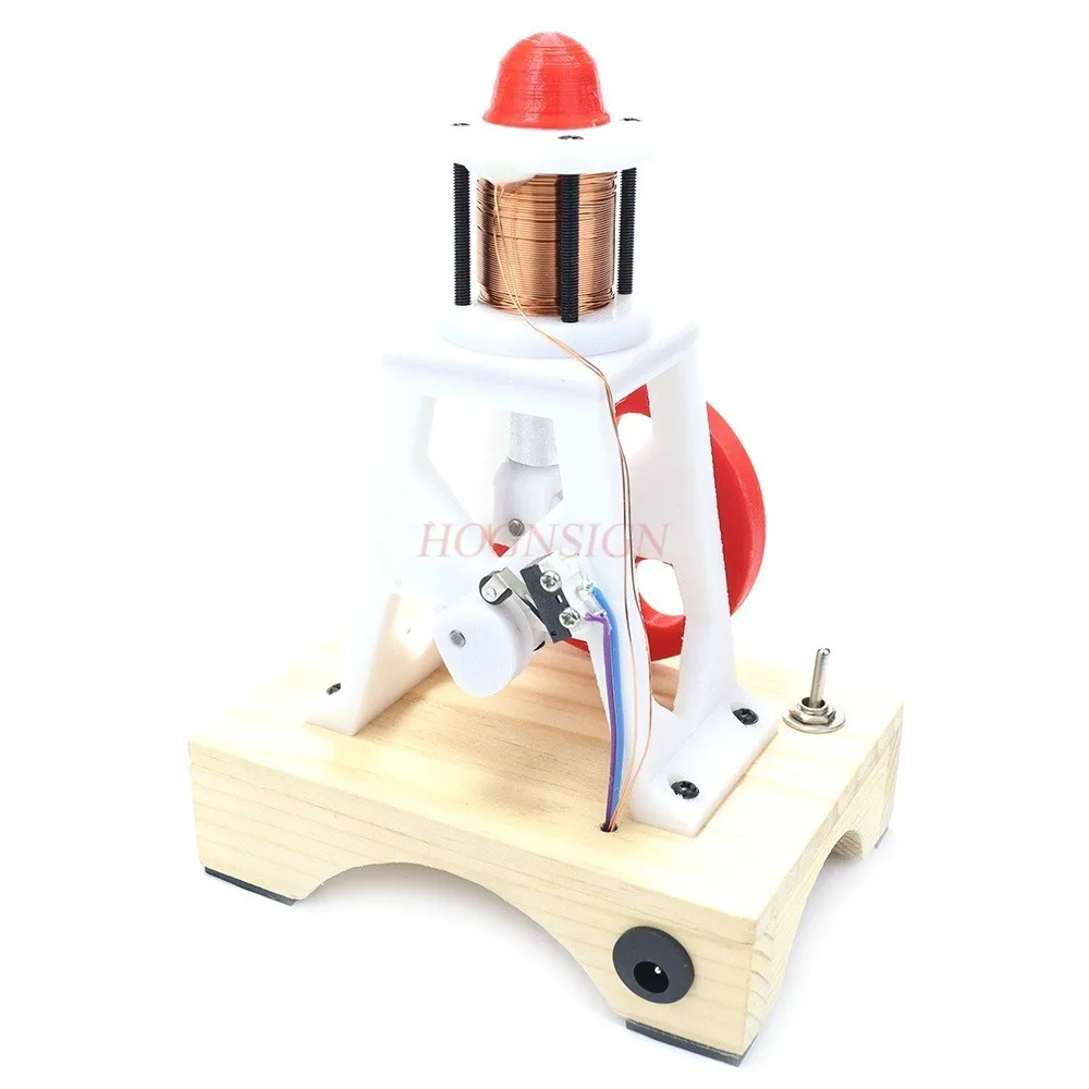 principles of electric and magnetic motion，DIY electromagnetic single cylinder engine model physics teaching experiment,