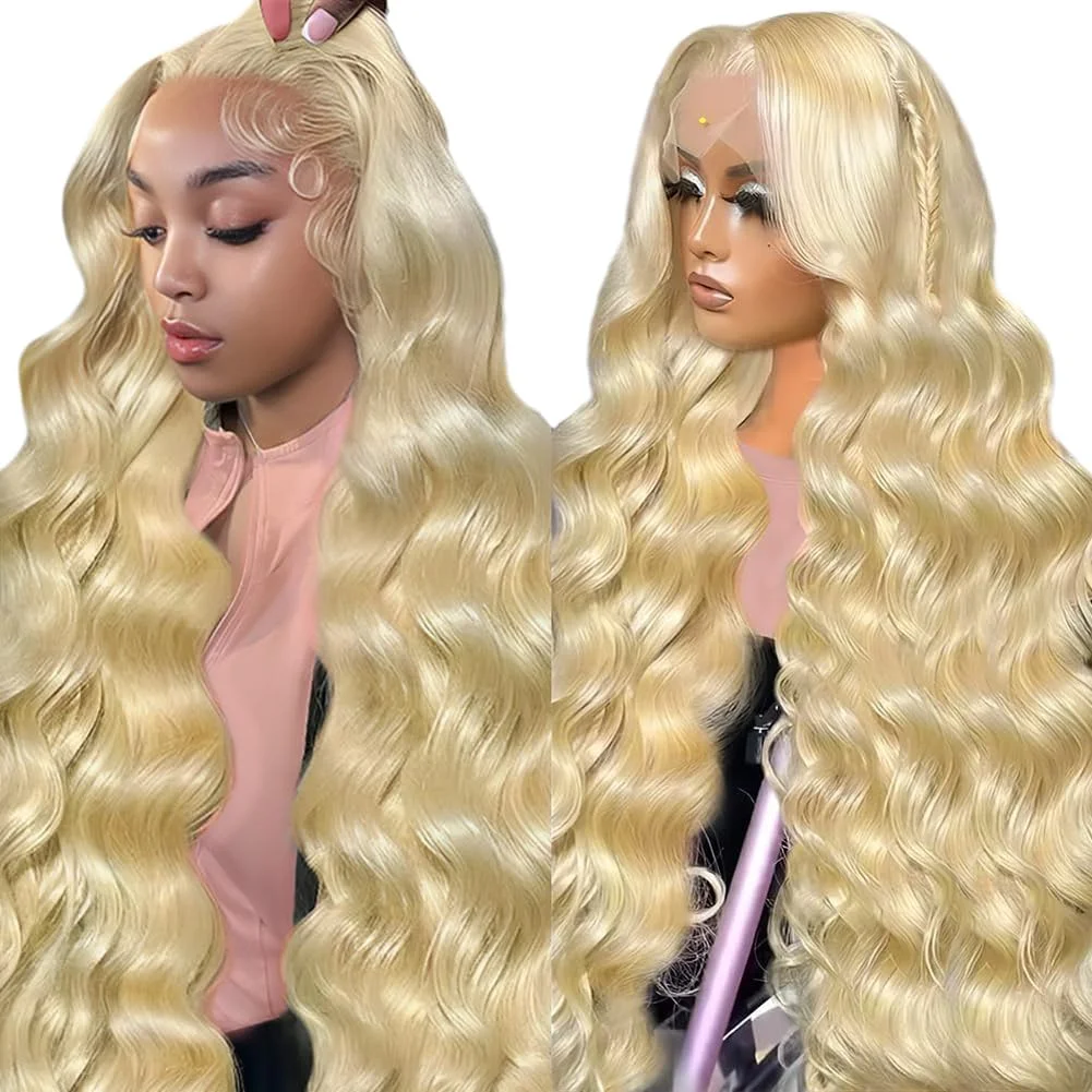 

Body Wave 613 Human Hair Wig 13x6 HD Lace Frontal Wig 220 Density 30 40 Inch Blonde Lace Front Wig For Black Women Brazilian Wig