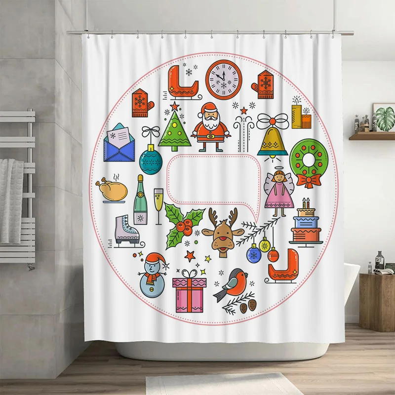 

TU Bathroom Shower Curtain Floral Vintage Pattern Waterproof Fabric Decor Farmhouse Rustic Home